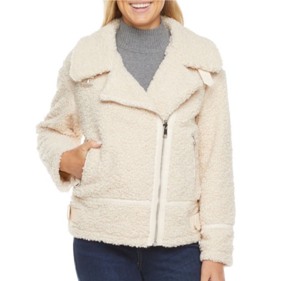 a.n.a. Midweight Reversible Sherpa Moto Jacket